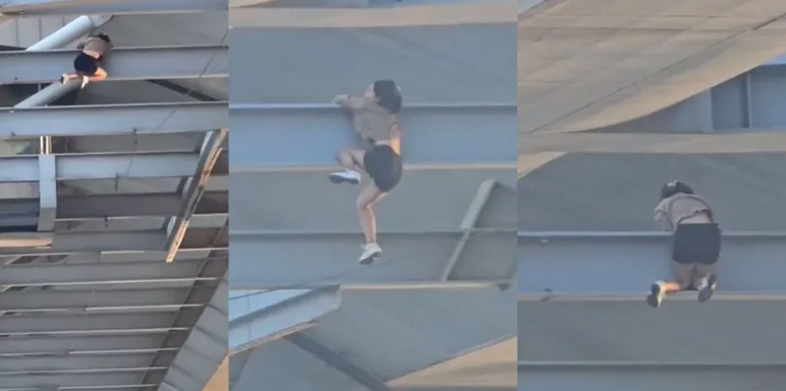 Haliç Köprüsü'nde intihar girişimi! Demirlerden sarktı
