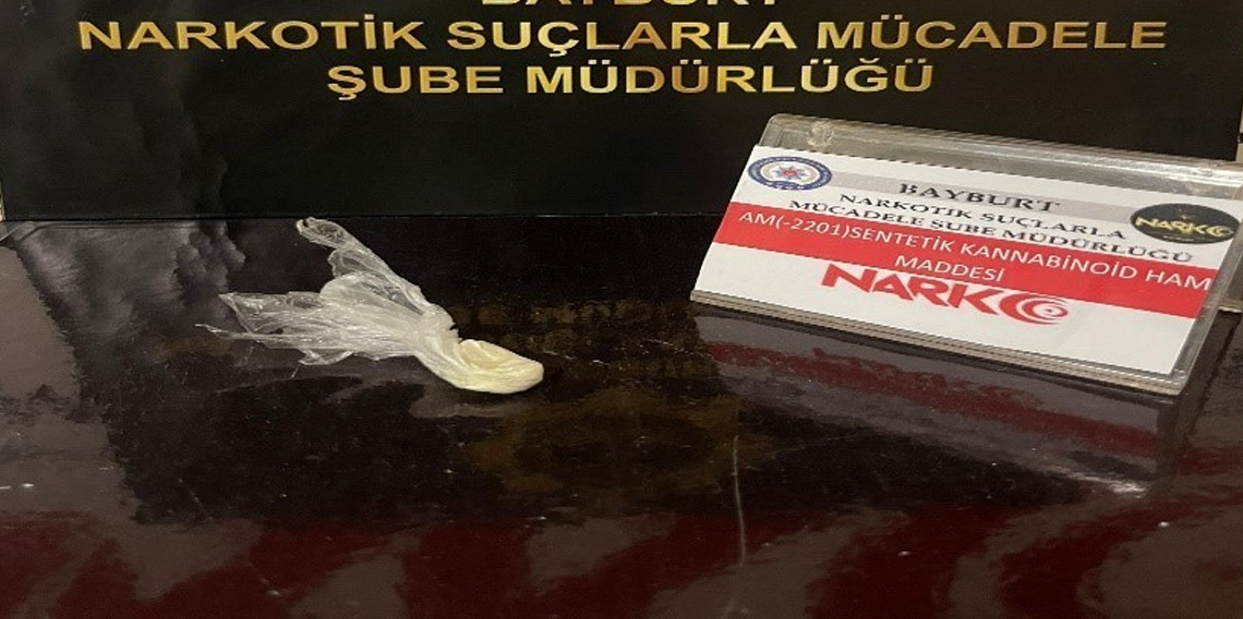Bayburt'ta 3 şahısa uyuşturucu kullanmaktan işlem yapıldı