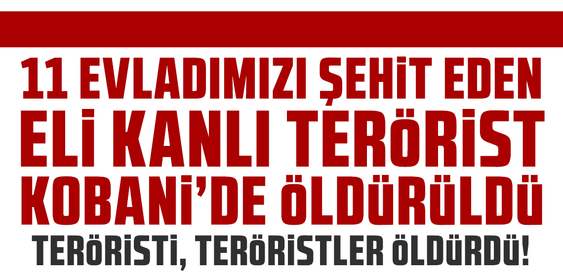 11 evladımızı şehit eden eli kanlı terörist Kobani’de öldürüldü!