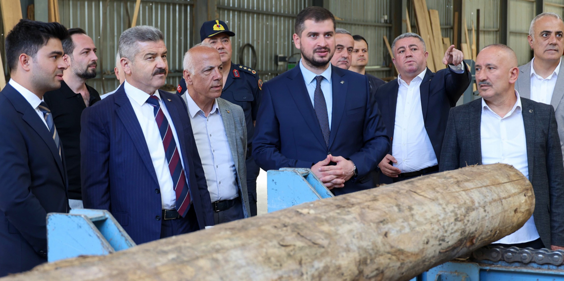 Artvin'de Vali Ergün, orman ürünleri tesisini inceledi