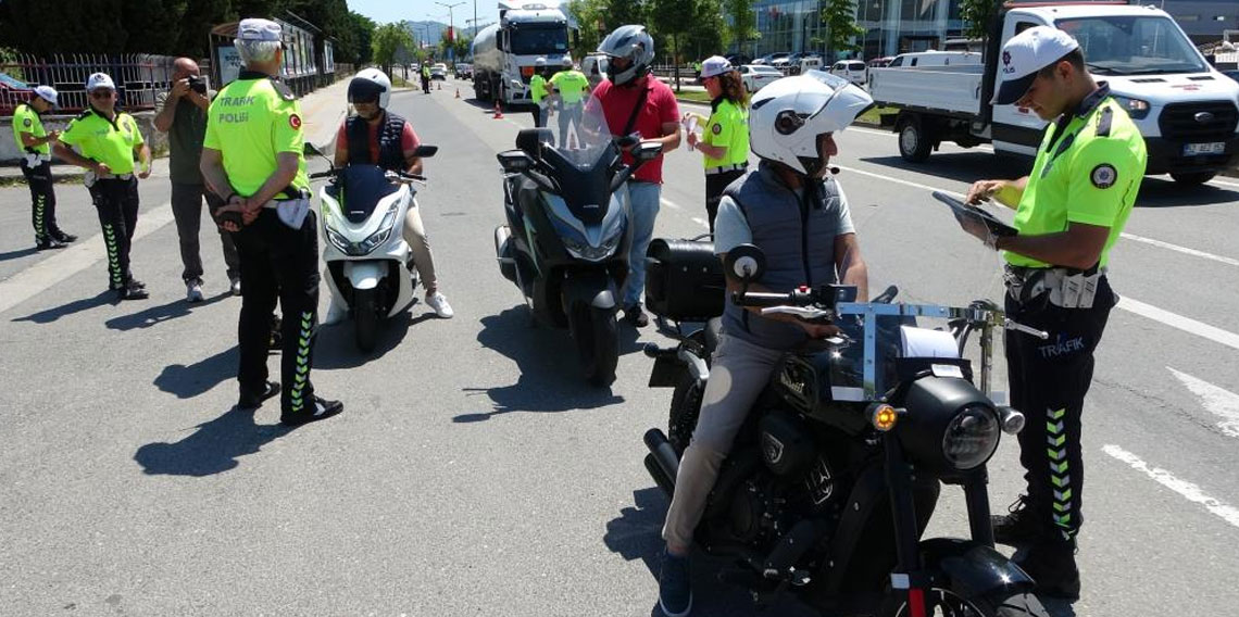 Ordu'da dron destekli trafik denetimi