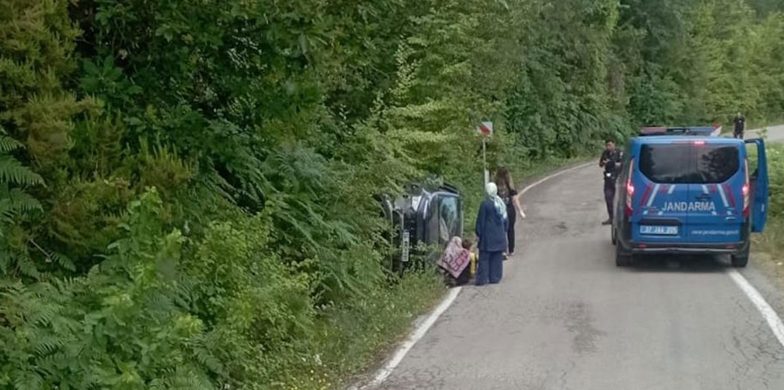 Kastamonu'da takla atan cipteki 1 kişi yaralandı