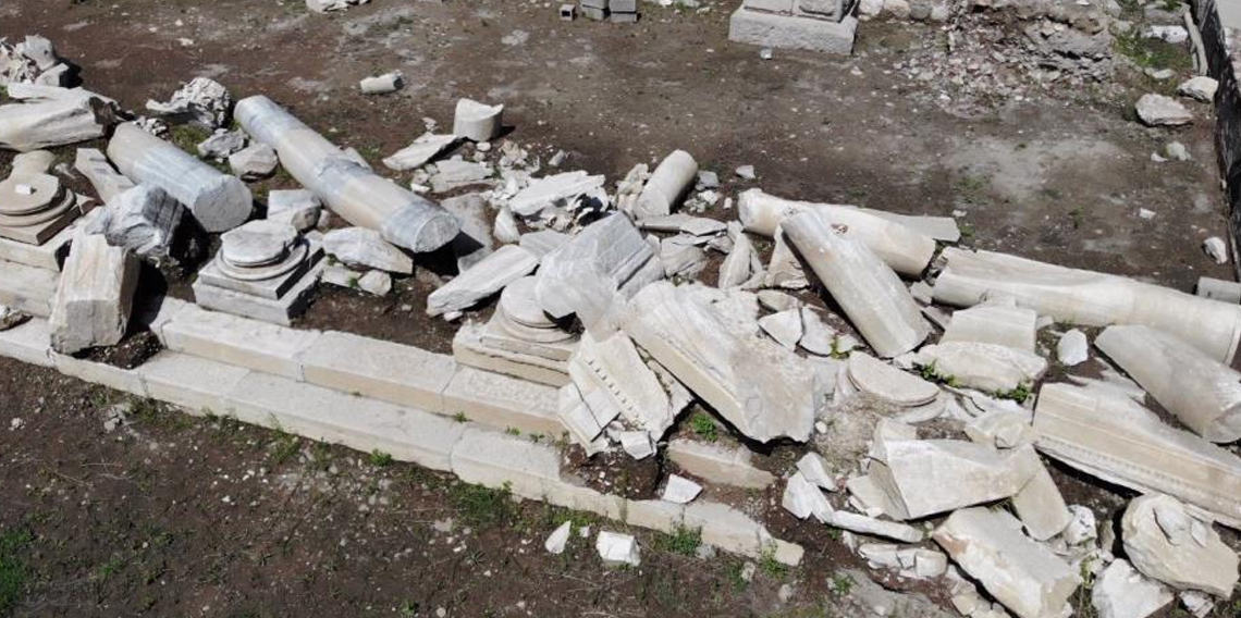 Antik dönemdeki depremin izleri bin 600 yıl sonra siliniyor
