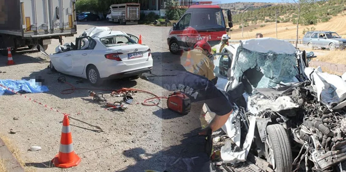 Kula’da feci kaza: Baba ve 3 çocuğu hayatını kaybetti