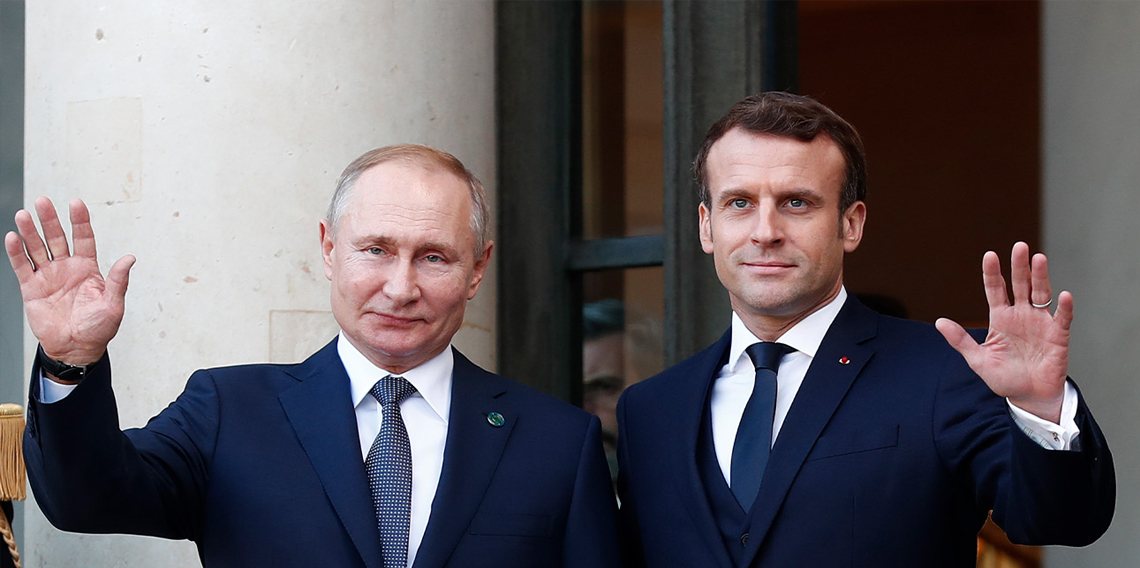 Putin ile Fransız mevkidaşı Macron arasında yaklaşık 3 yılın ardından ilk görüşme