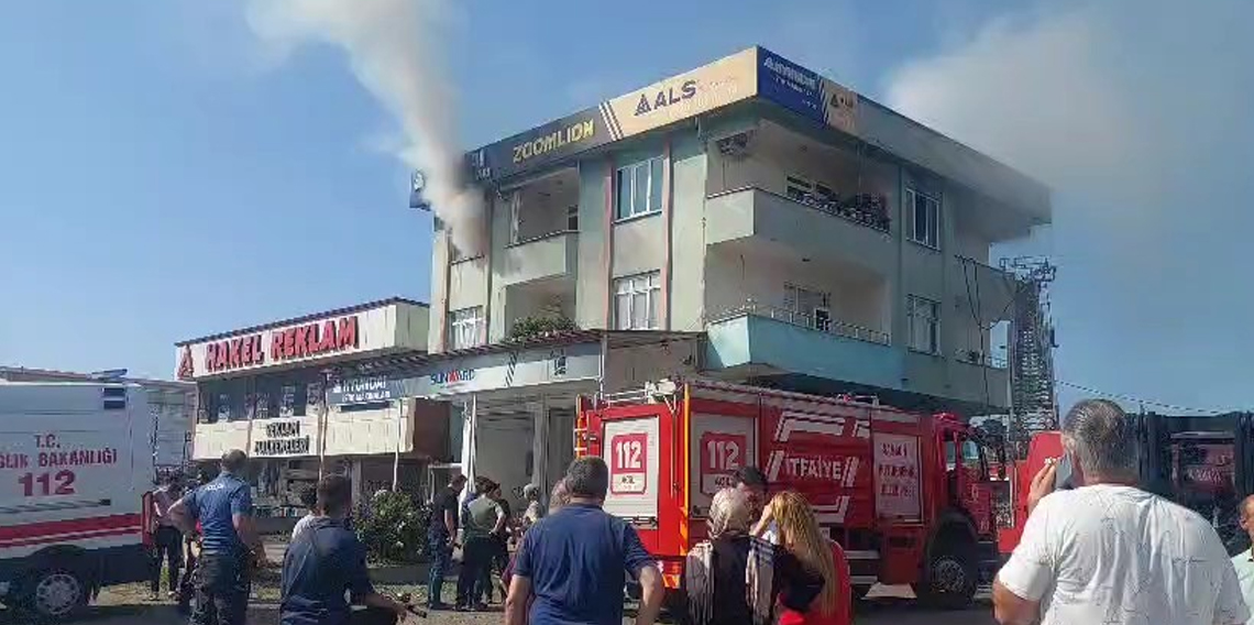 Samsun'da yangında yabancı uyruklu şahıs ağır yaralandı