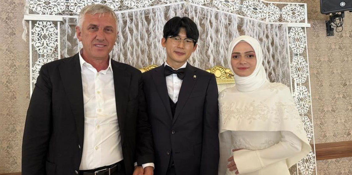 11 bin kilometrelik aşk Of'ta nikahla taçlandı!
