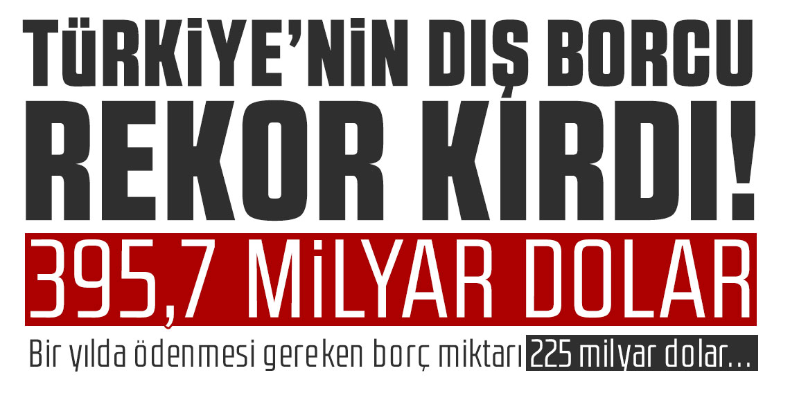 Türkiye'nin dış borcu rekor kırdı!