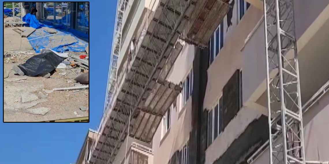 İskele kırıldı, işçiler yere çakıldı: 2 ölü, 1 yaralı