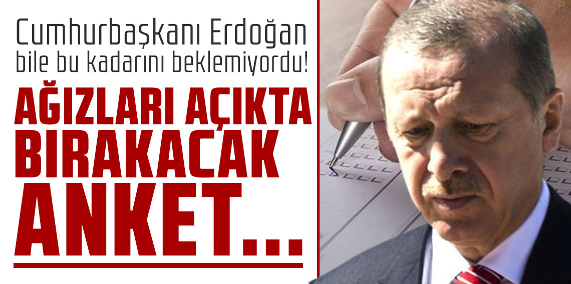 Cumhurbaşkanı Erdoğan bile bu kadarını beklemiyordu! Ağızları açıkta bırakacak anket…
