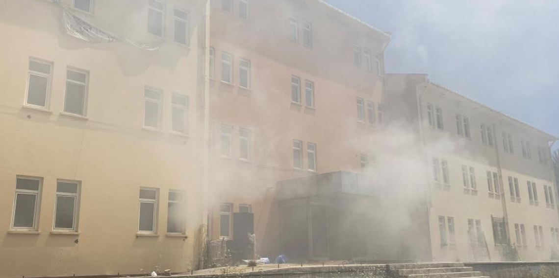 Samsun Eski hastane binasında arşiv yangını