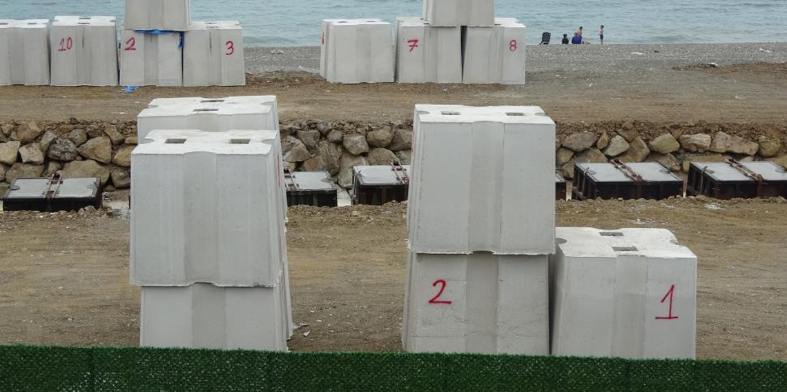 Dev dalgalardan korumak için devasa betonlar kullanılacak