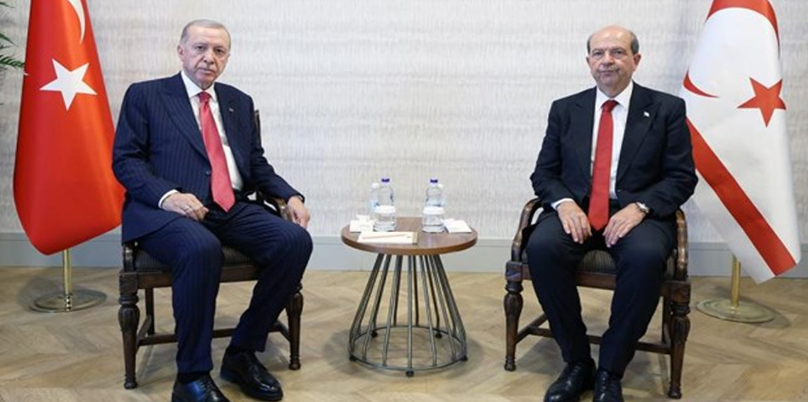 Cumhurbaşkanı Erdoğan, KKTC Cumhurbaşkanı Tatar ile bir araya geldi