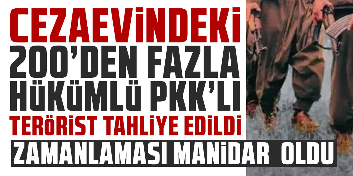 Cezaevindeki 200'den fazla hükümlü PKK'lı terörist tahliye edildi