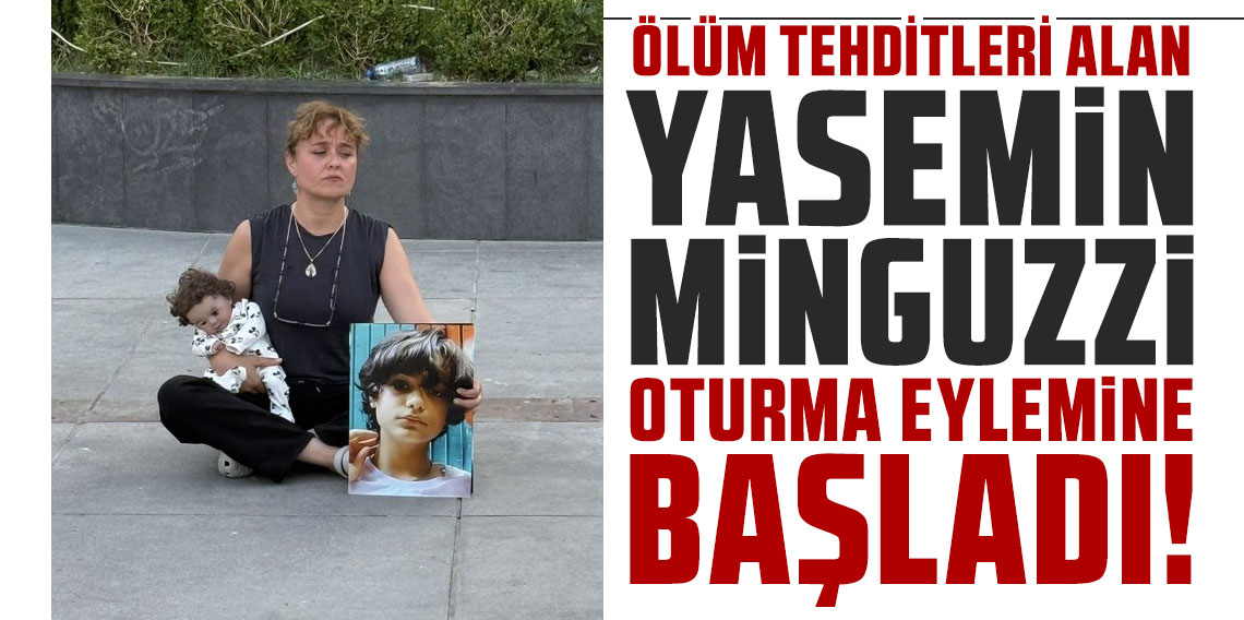 Ölüm tehditleri alan Yasemin Minguzzi oturma eylemine başladı