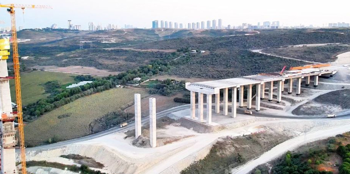 Kanal İstanbul’un ilk köprüsünde son durum: 110 metreye ulaştı