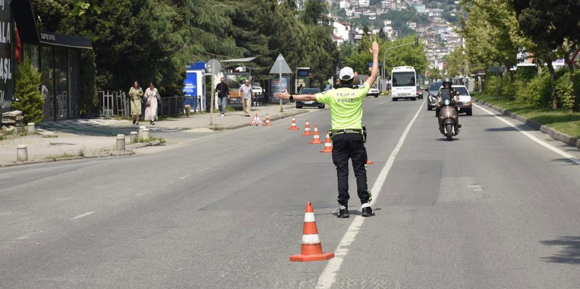 Ordu'da bir haftada 16 bin araç denetlendi