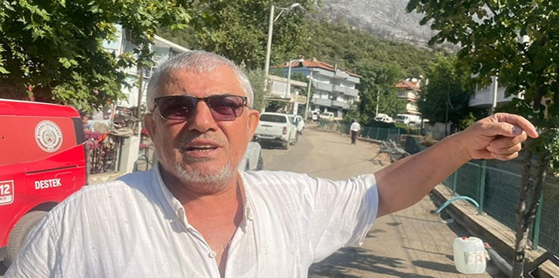 Evine kadar ulaşan yangını gözyaşlarıyla anlattı