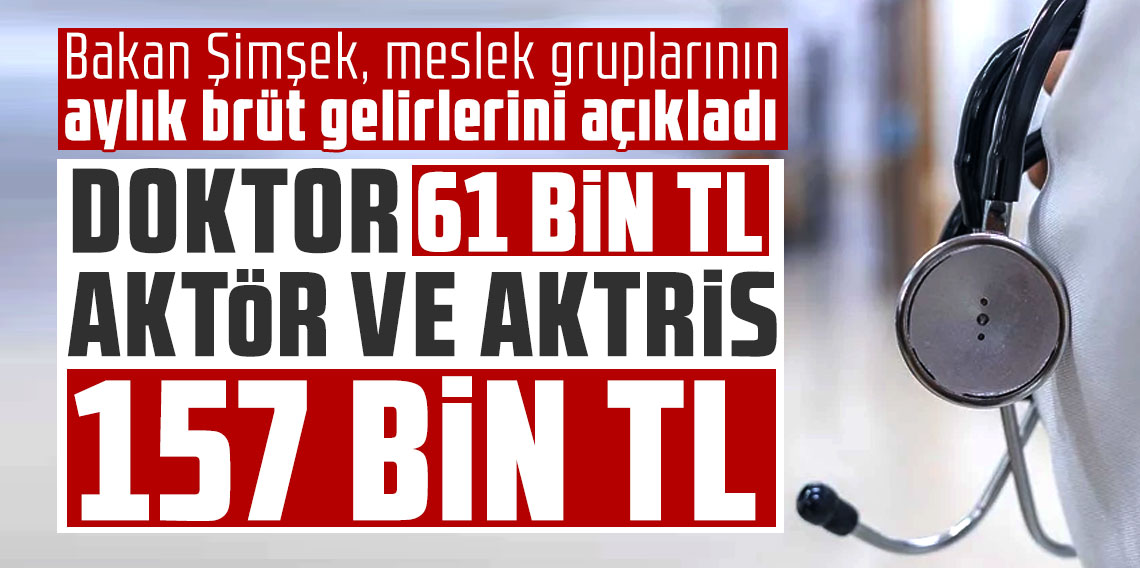 Bakan Şimşek, meslek gruplarının aylık brüt gelirlerini açıkladı