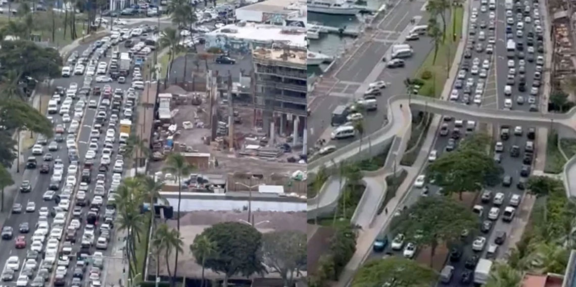 Tsunami uyarısının ardından Hawaii'de kaçış trafiği