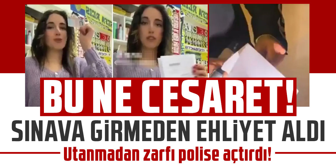 Bu ne cesaret! Sınava girmeden ehliyet aldı, utanmadan zarfı polise açtırdı!
