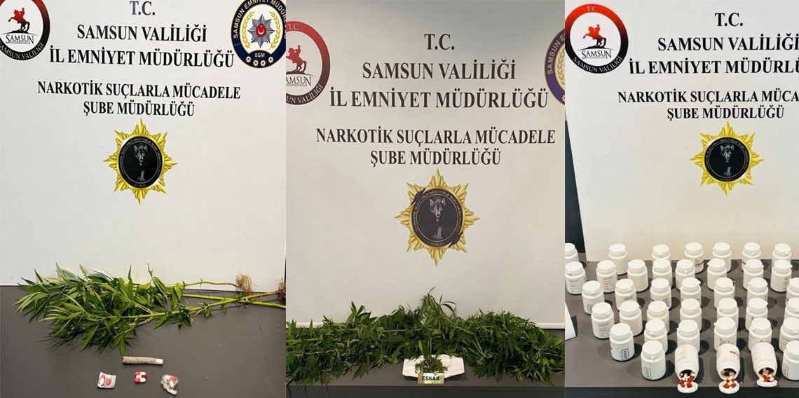 Samsun'da uyuşturucu operasyonu: 10 kişi yakalandı