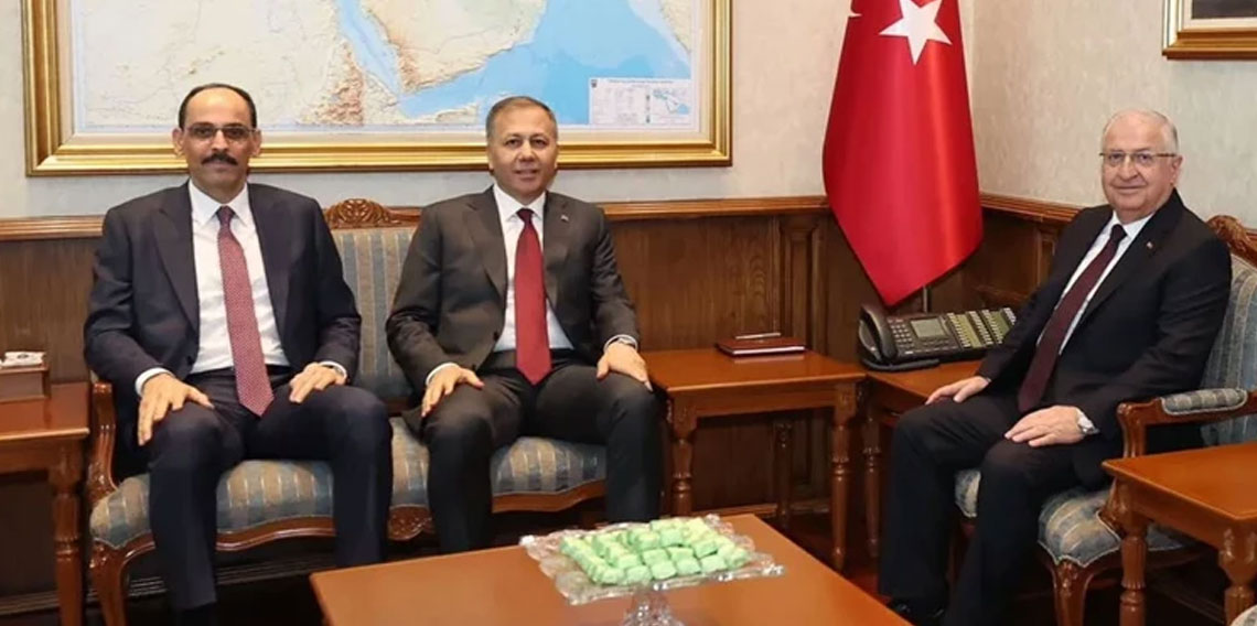 İbrahim Kalın, Ali Yerlikaya ve Yaşar Güler Savunma Bakanlığı'nda bir araya geldi
