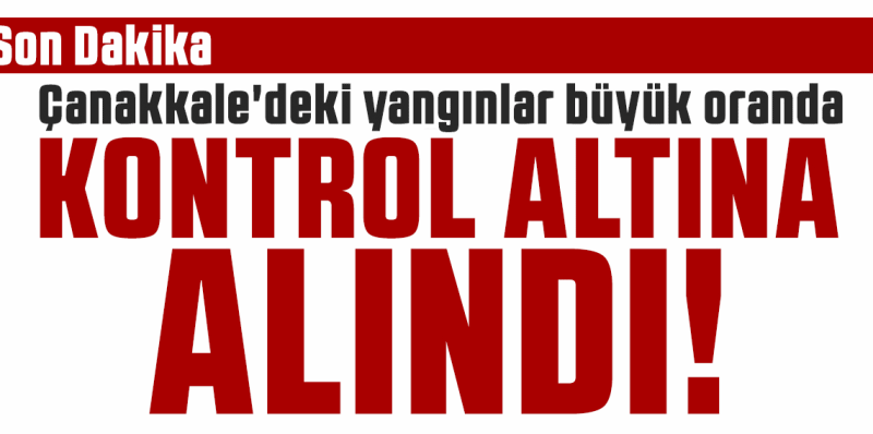İbrahim Yumaklı:  Çanakkale'deki yangınlar büyük oranda kontrol altına alınmıştır