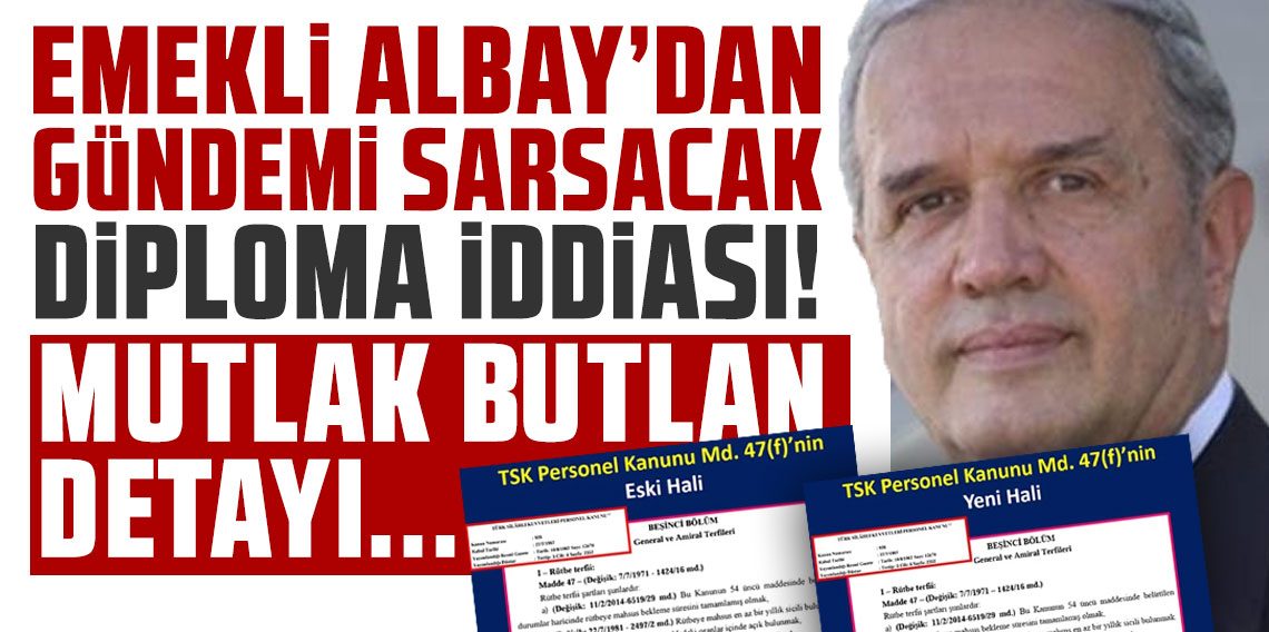 Emekli albay Ümit Yalım'dan gündemi sarsacak 'diploma' iddiası! 'Mutlak butlan' detayı...