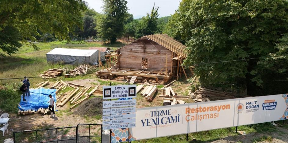 Tarihi Terme Yeni Cami’de Restorasyon çalışmaları