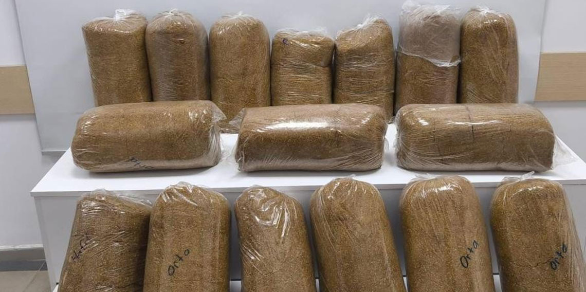Samsun'da 80 kilo kaçak tütün ele geçirildi