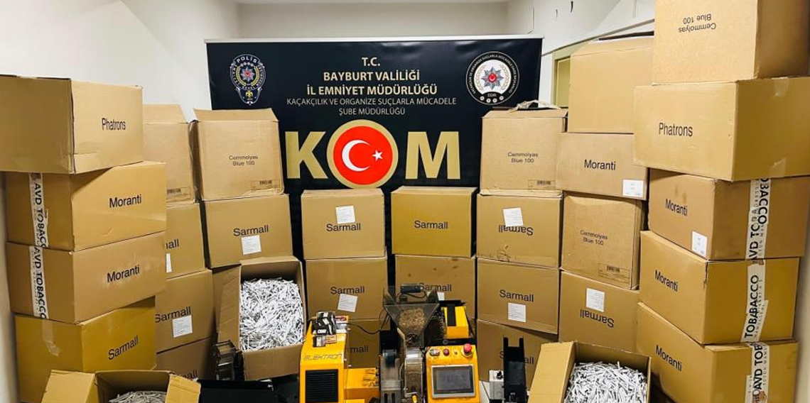 Bayburt’ta kaçak tütün operasyonu