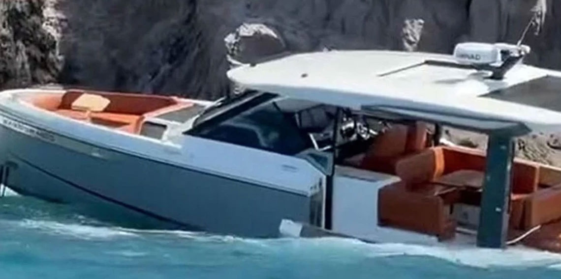 Muğla'da lüks tekne karaya oturdu! 3 kişi kurtarıldı