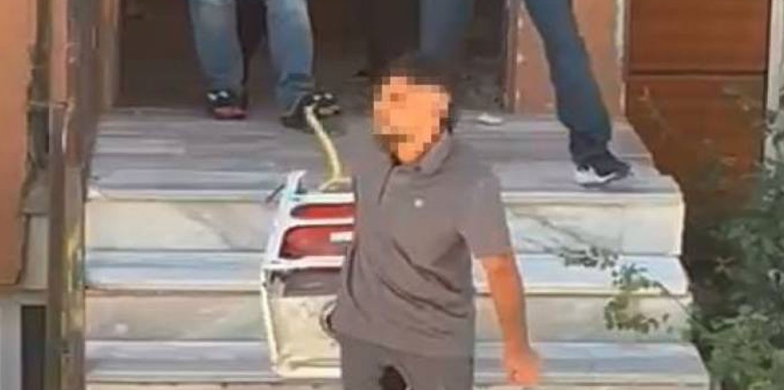 Riskli binanın mührünü kırıp, kombiyi alıp götürdüler