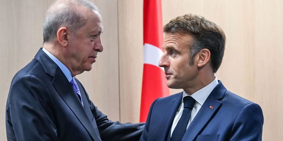 Cumhurbaşkanı Erdoğan, Macron'la görüştü