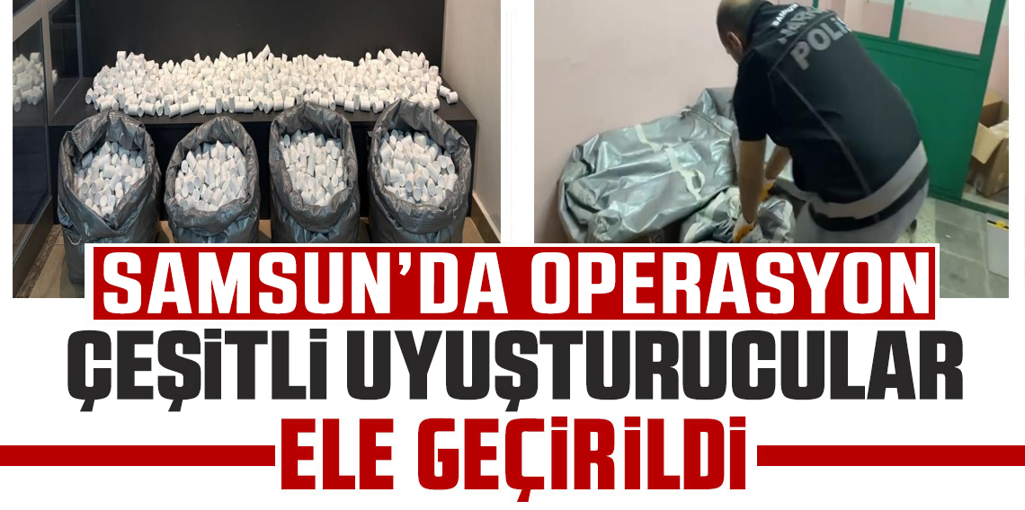 Samsun'da 171 bin 824 adet sentetik ecza ele geçirdi