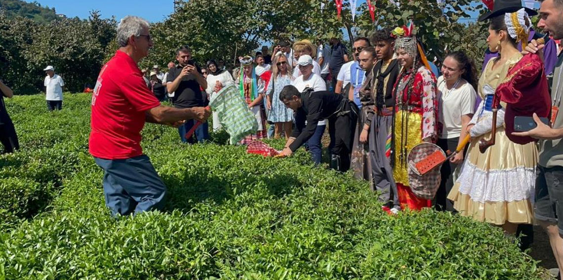 Güneyden Antep'in zılgıtı ve kuzeyden Artvin'in tulum sesi çaylıkta buluştu