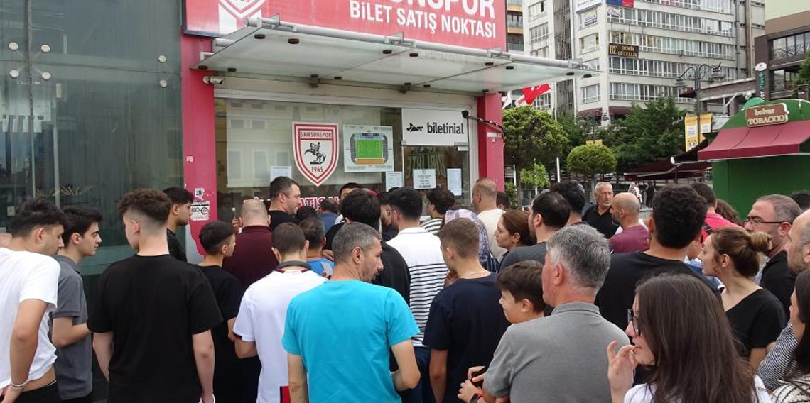 Samsunspor taraftarlarından Panathinaikos maçı biletlerine yoğun ilgi