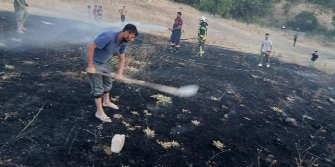 Karabük’te otluk alanda yangın
