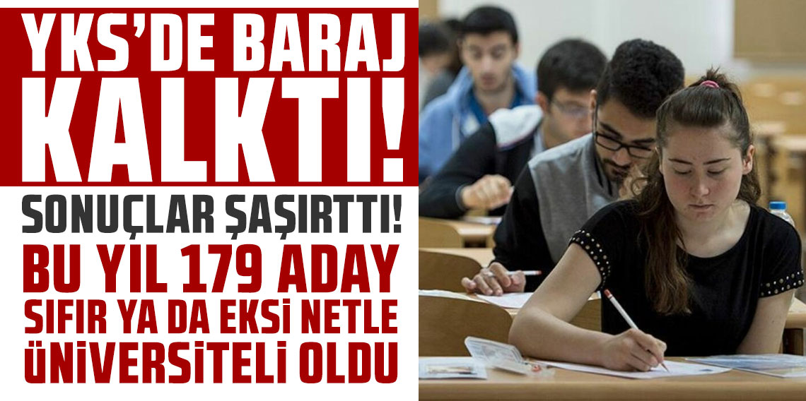 YKS’de baraj kalktı, sonuçlar şaşırttı! Bu yıl 179 aday sıfır ya da eksi netle üniversiteli oldu