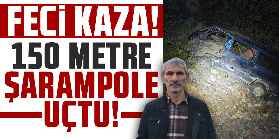 Gümüşhane'de 150 metrelik şarampole devrilen panelvanın sürücüsü öldü