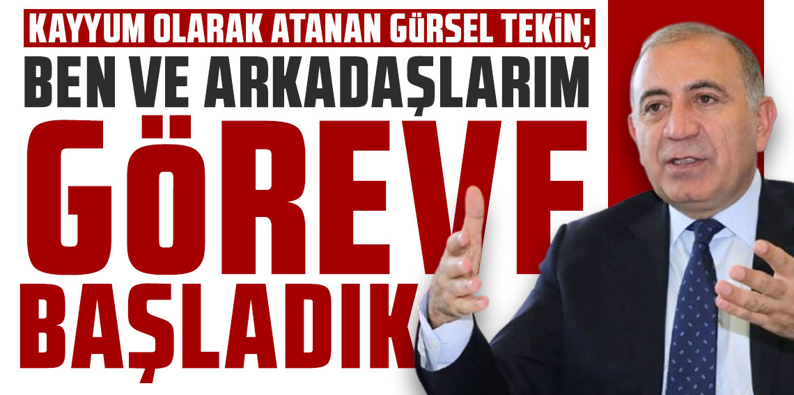 Gürsel Tekin: ''Ben ve arkadaşlarım bugün itibariyle göreve başladık''