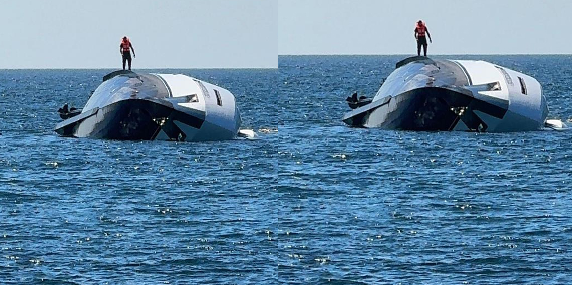 Zonguldak'ta lüks yat denize indikten 15 dakika sonra battı
