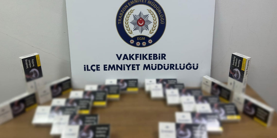 Trabzon'da kaçak sigara operasyonu: 200 paket ele geçirildi