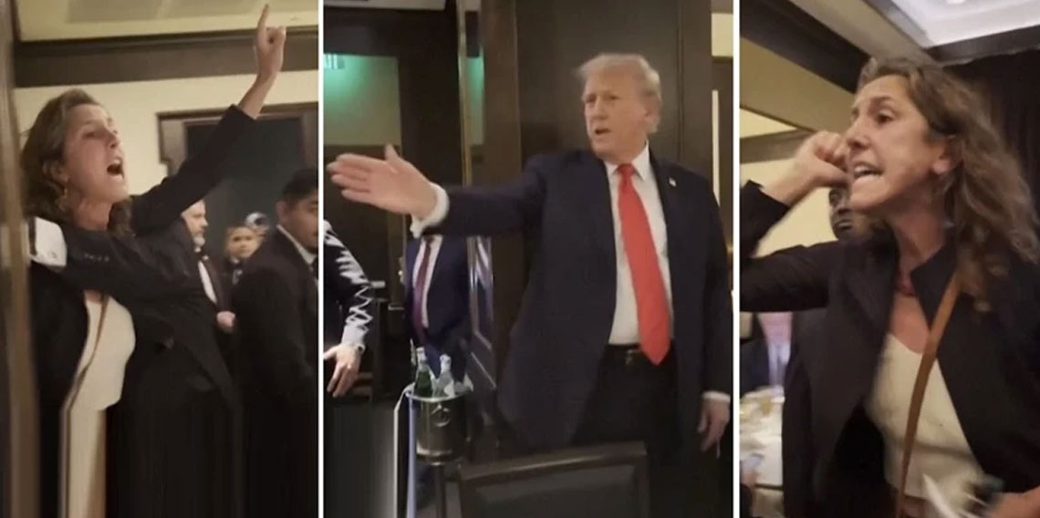 Trump restoranda yuhalandı! “Özgür Filistin” sloganlarıyla protesto edildi