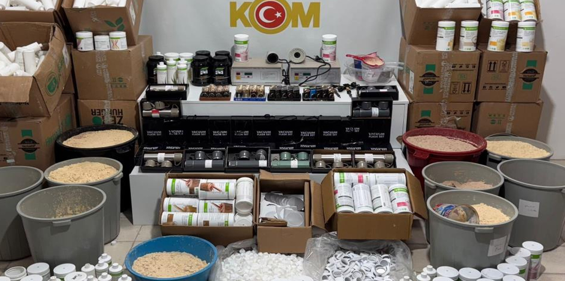 Samsun’da sahte zayıflama ve protein tozu imalatına operasyon