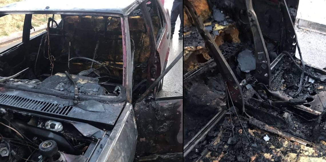 Dört yıllık birikimi ile aldığı, 1 defa kullandığı aracı 30 dakikada yandı