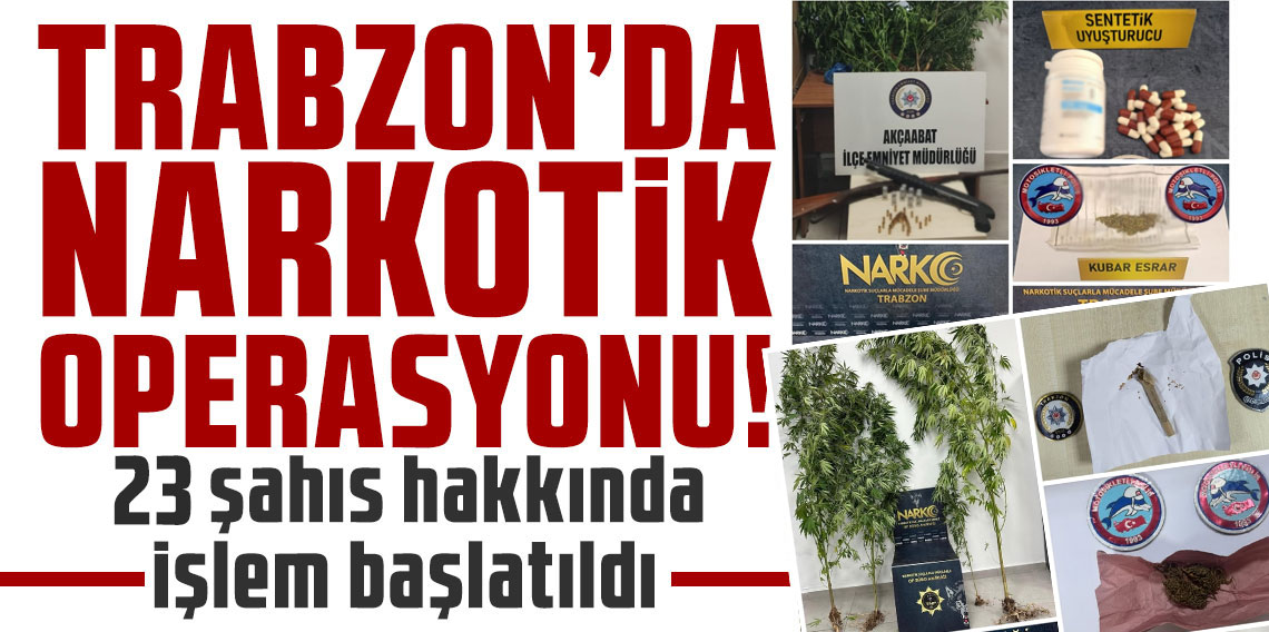 Trabzon’da narkotik operasyonu: Uyuşturucu ve silah ele geçirildi