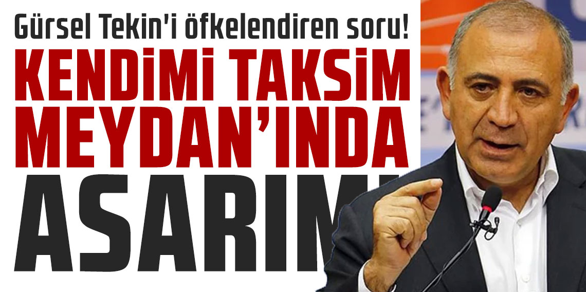 Gürsel Tekin'i öfkelendiren soru! ''Kendimi Taksim Meydanı'nda asarım!''
