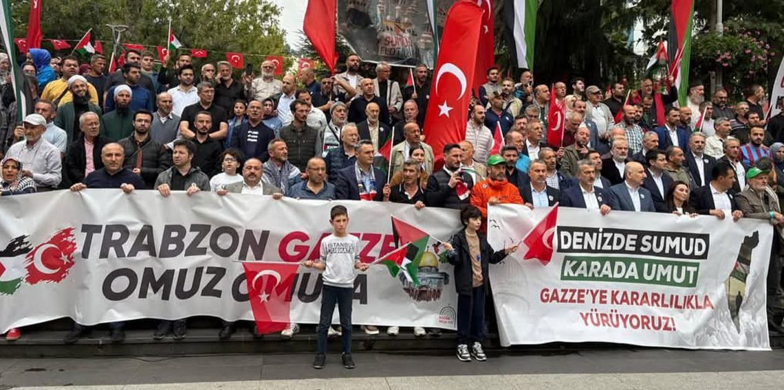 Trabzon’da Gazze’ye Destek Yürüyüşü Düzenlendi